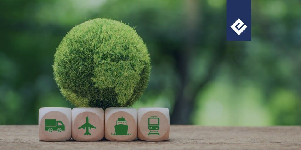 globo verde representando a logística verde